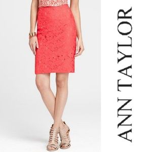 Ann Taylor Abbey Floral Lace Skirt